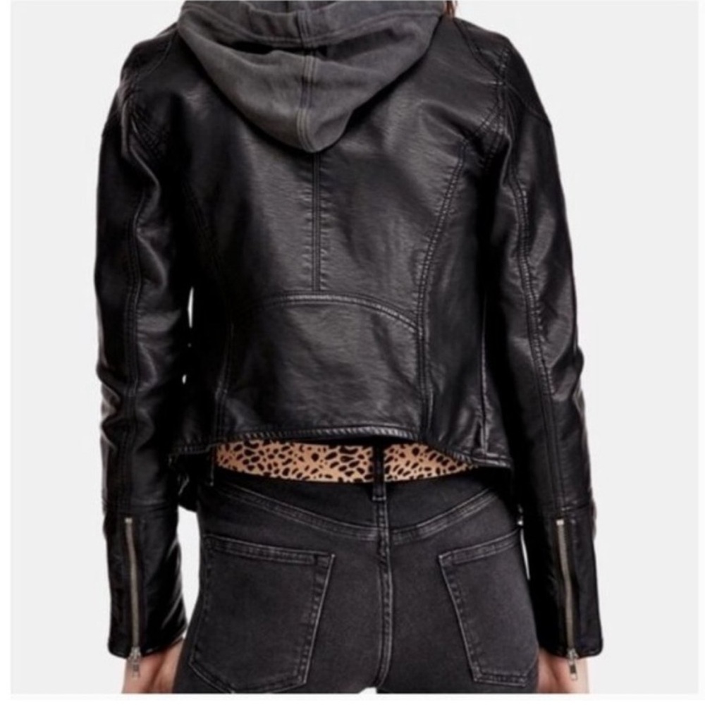 NWT Free People New Dawn Vegan Leather Jacket XS - Picture 2 of 8
